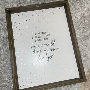 NWT nice glittery shimmery I wish I met you before so I could love you longer